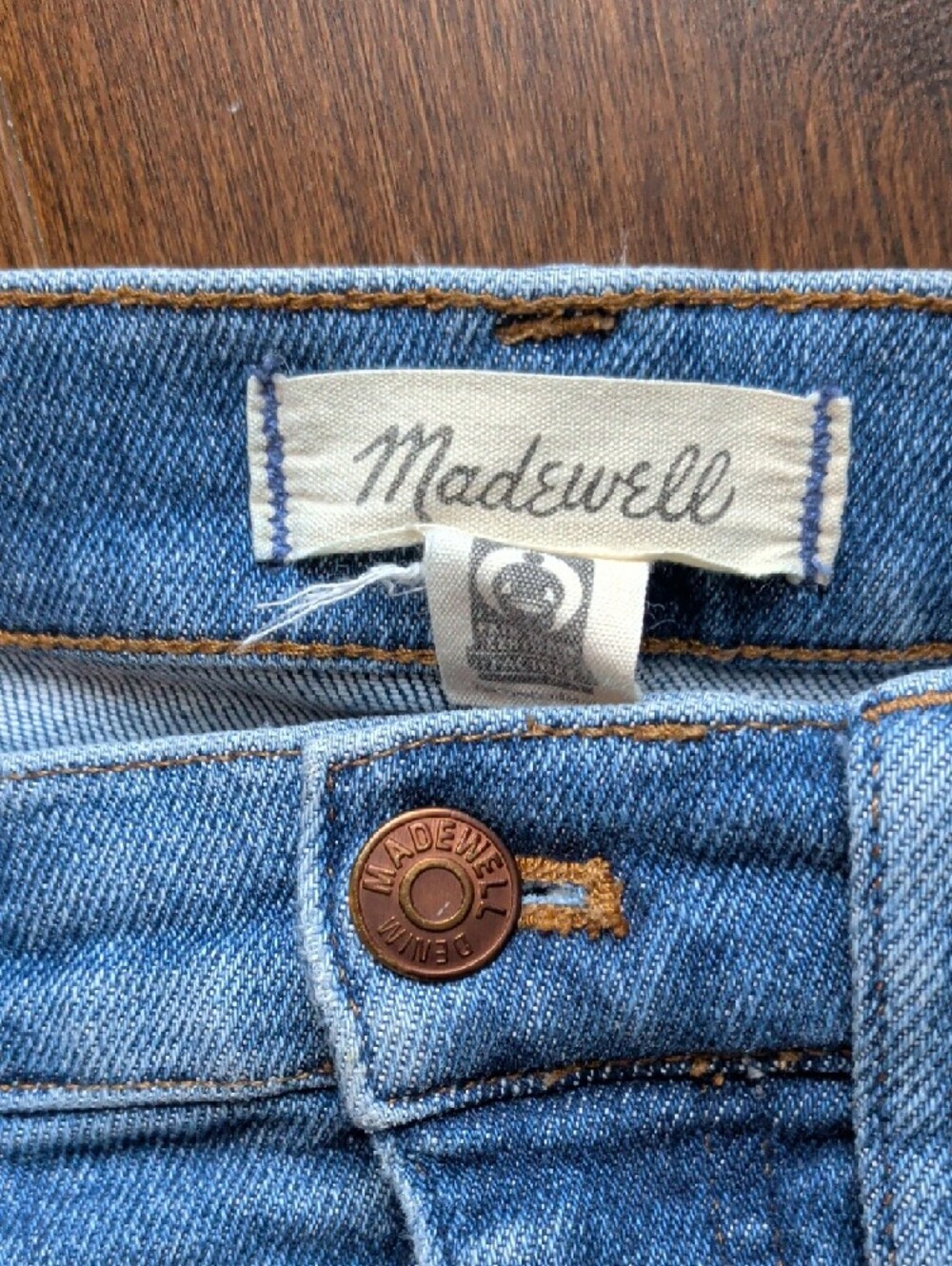 Madewell Medium Wash Straight Leg Jeans - Blue - Picture 2 of 4